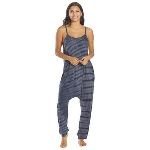 Spiritual Gangster Tie Dye Ribbed Jumpsuit XS Modal Blend Harem Lounge One Piece